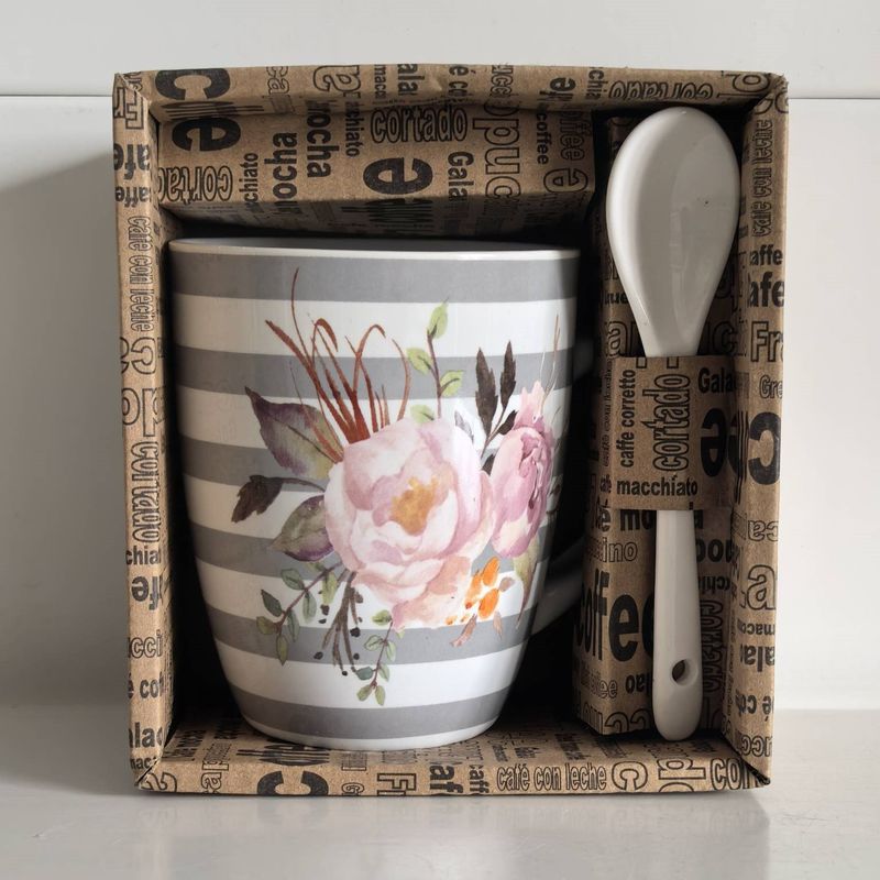 Кружка Бочка с ложкой "Вдохновение"340мл. (R03H/3047) 001528 КС