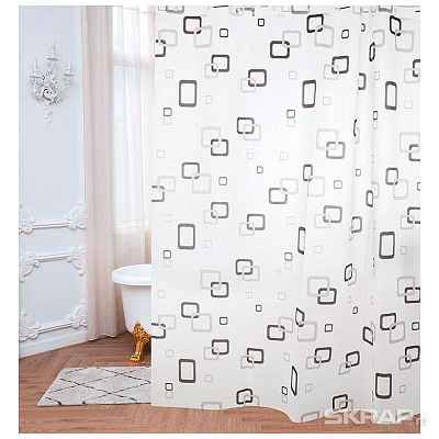 Занавес д/ван.комн. 180*180см. 009390 PEVA Скр