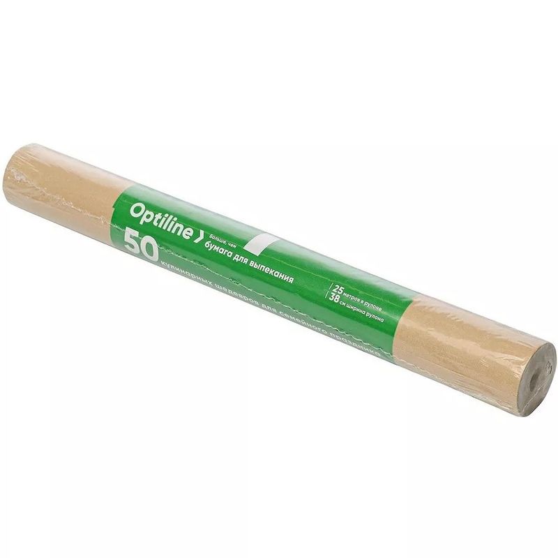 Бумага д/выпечки 0,38*25м. в пленке (коричн.) 39-2604 силиконизированная OPTILINE  (ОК)