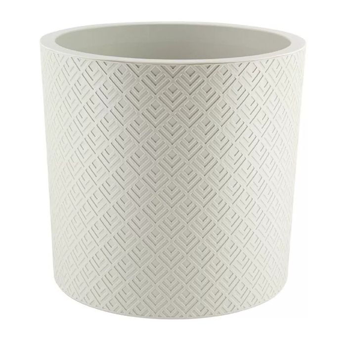 Кашпо ЭТНА 24,0л. d38см. с вставкой КН3185БР (белый ротанг)