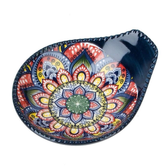 Оливница 0860087 "Arabesque" с ручкой (синий) 12*10*3см.  ЕНС