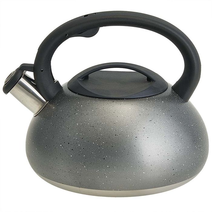 Чайник нерж. AK-537 3,0л. со свист. (серый гранит) ALPENKOK