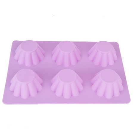 Форма д/выпечки силикон. 9902618 "Цветочная поляна" (6 ячеек) ЕНС