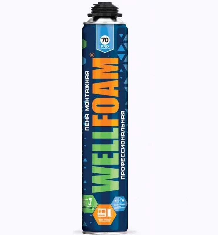 Пена монтаж. "PREMIUM"  PRO 70 1,0л. 223 профессиональная всесезон.