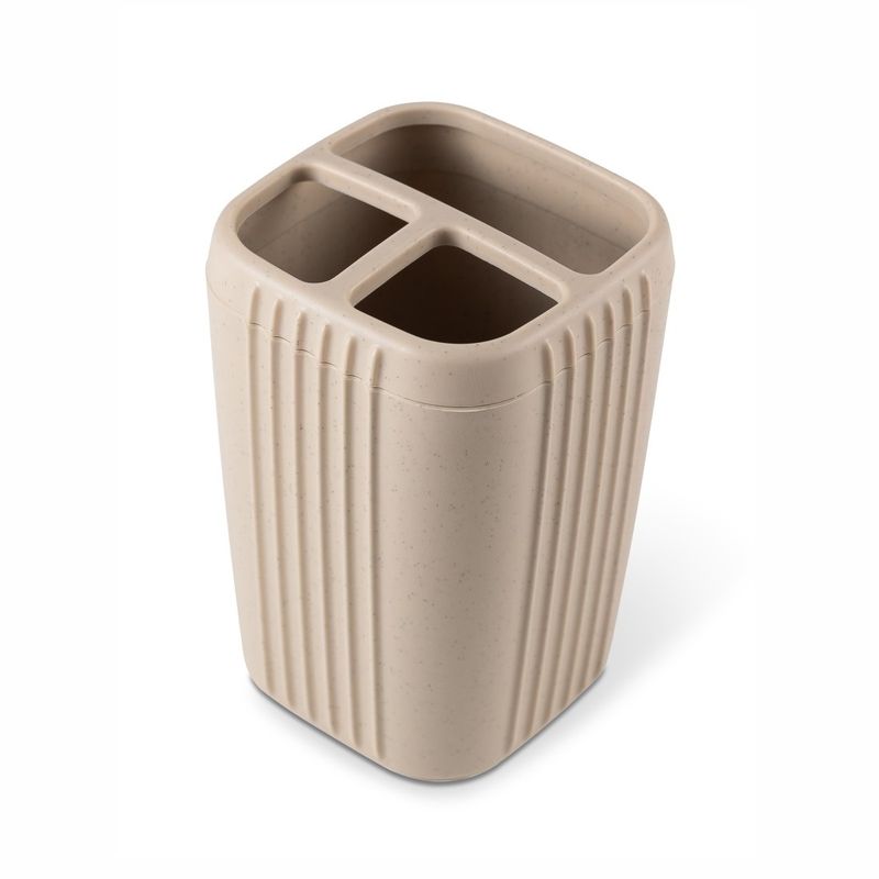 Подставка д/зуб.щеток "Лайн" С567ПБЕЖ с разделителем 0,5л. (песочный беж) Мар.