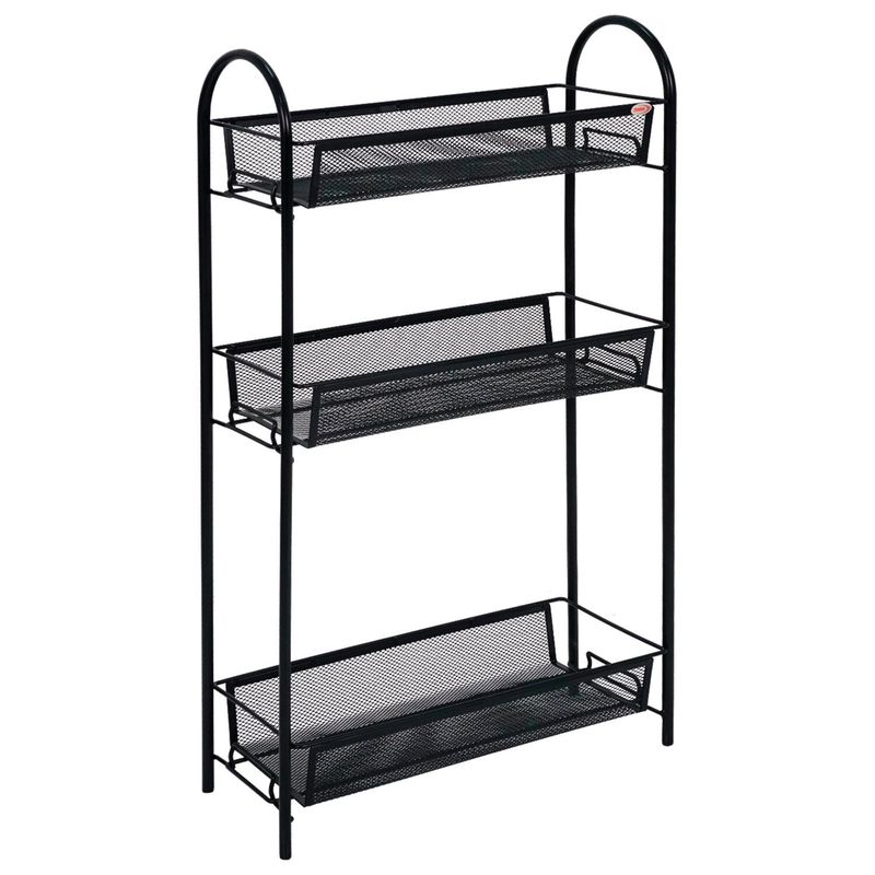 Этажерка 3ярусн. "Ладья 13" Э 399Ч (755*170*120мм) (Черный) (ЗМИ)