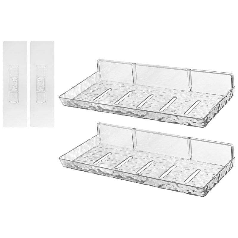 Набор полок подвесных ICE 111522 (25,5*11,7*4см. 2шт.) на самокл. основе Скр.