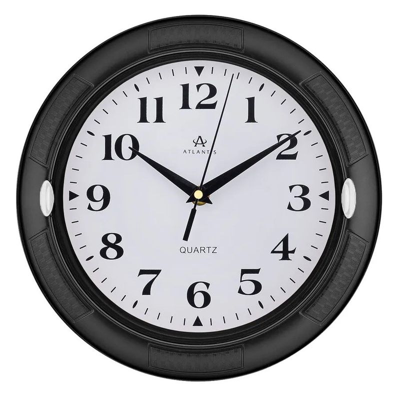 Часы настенные TLD-6356 "Atlantis" black (25.8*25.8*4.5см) А