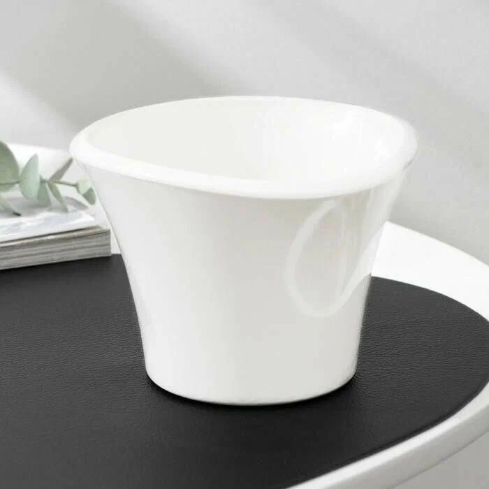 Горшок д/цв. ЛАГУНА 0,6л. со вставкой 1621 (белый) ДП