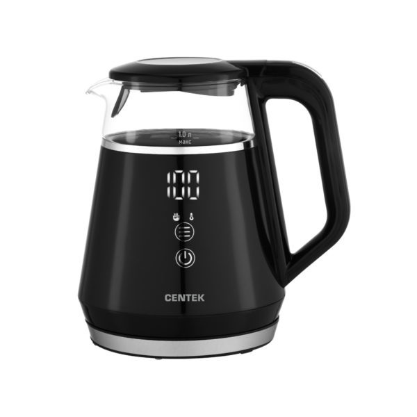 Чайник эл. CENTEK CT-0019 (1 л. 1,1кВт. стекло диск, цифровой дисплей) Чайник эл. CENTEK CT-0019 (1 л. 1,1кВт. стекло диск, цифровой дисплей)