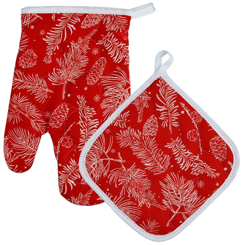 Прихватка+рукавица "Сказочный лес" МТ2-434 (красный) Мд