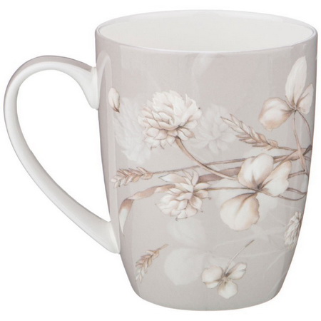 Кружка 415-2122 "White Flower" Lefard 420мл. серая ВД
