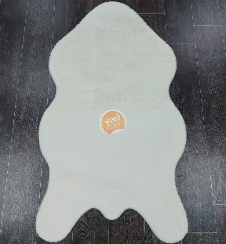 Коврик меховой шкура SHAHINTEX 50*88см. белый кролик 819300/871087 Ш