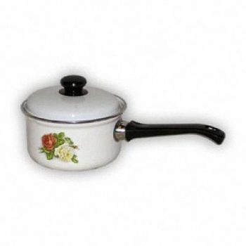 Кастрюля эмал.  1,0л. (ковш) 16074 с/д. Л.