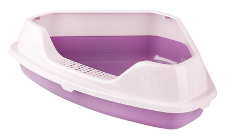 Лоток д/кошек ФЕЛИКС/ЛЕКСИ с рамкой, угловой М6966 .