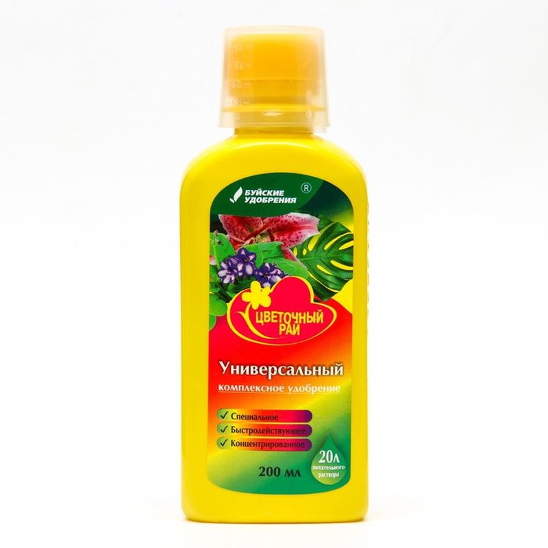 Удобрение жидкое ЦВЕТОЧНЫЙ РАЙ 0,2л. 431131 (универсал)