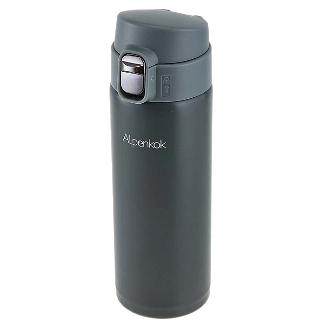 Термокружка нерж. DELTA АК-04813А 380 мл вакуумная (серый)