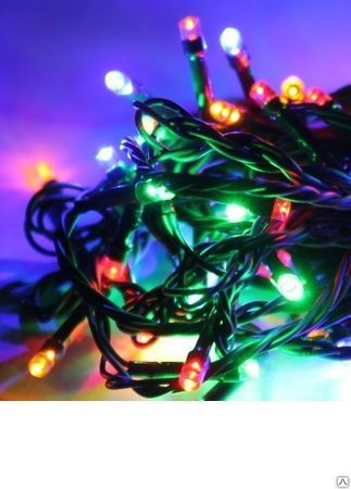 Гирлянда эл. нить  6,5м КОС GIR50LED-RGB 50 светодиодов 8реж. (мультиколор)