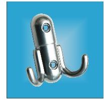 Крючок-вешалка № 8 зеркальн. сереб. хром. эффект Кунгур