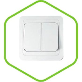 Выкл. 2023-W CLASSICO 2кл. белый скр.\пр (2200)