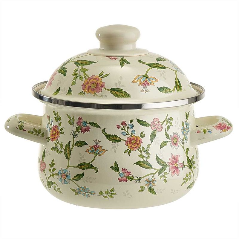 Кастрюля эмал. EM-1504 "Прованс" 1,5л. MetaLLoni  Дел.