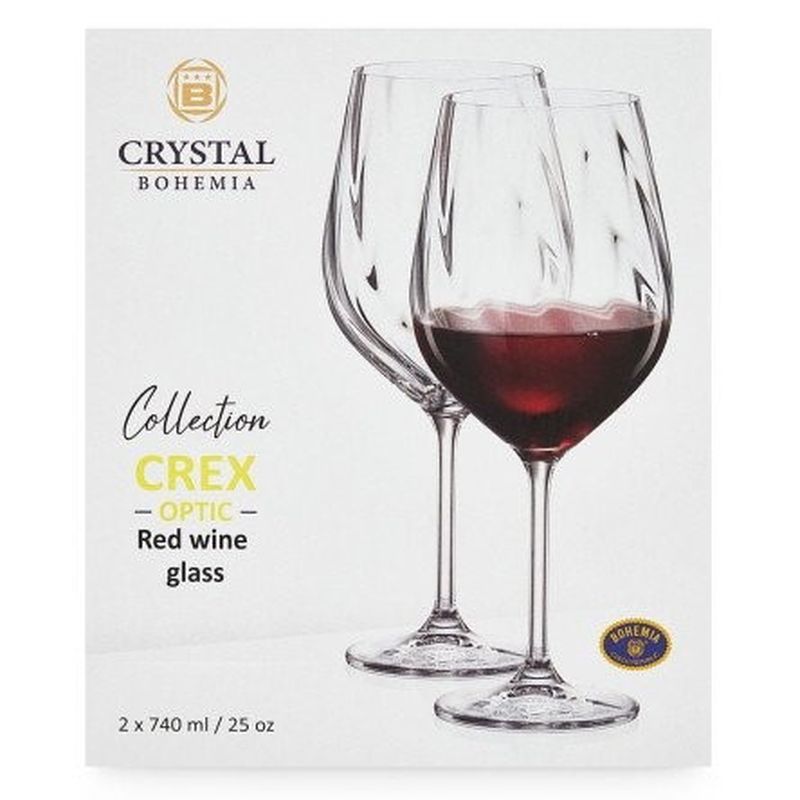 Набор фужеров CREX 0619 740мл. (2шт.) д/красного вина Crystalite Bohemia