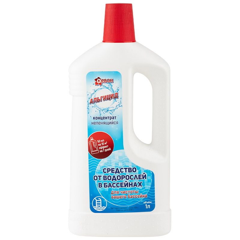 АЛЬГИЦИД  ДЕВОН 008482 1,0л. (от водорослей в бассейне, непенящийся)