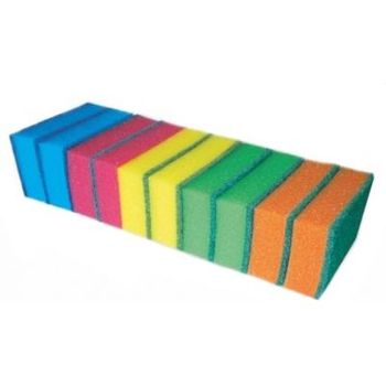 Губка д/посуды "Стандарт" 10шт. (с чистящим слоем) гх001 П