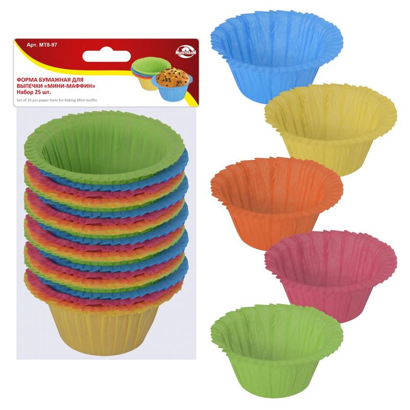 Набор бумажных форм д/выпечки MT8-97 "Мини-маффин" (25шт.)Мд