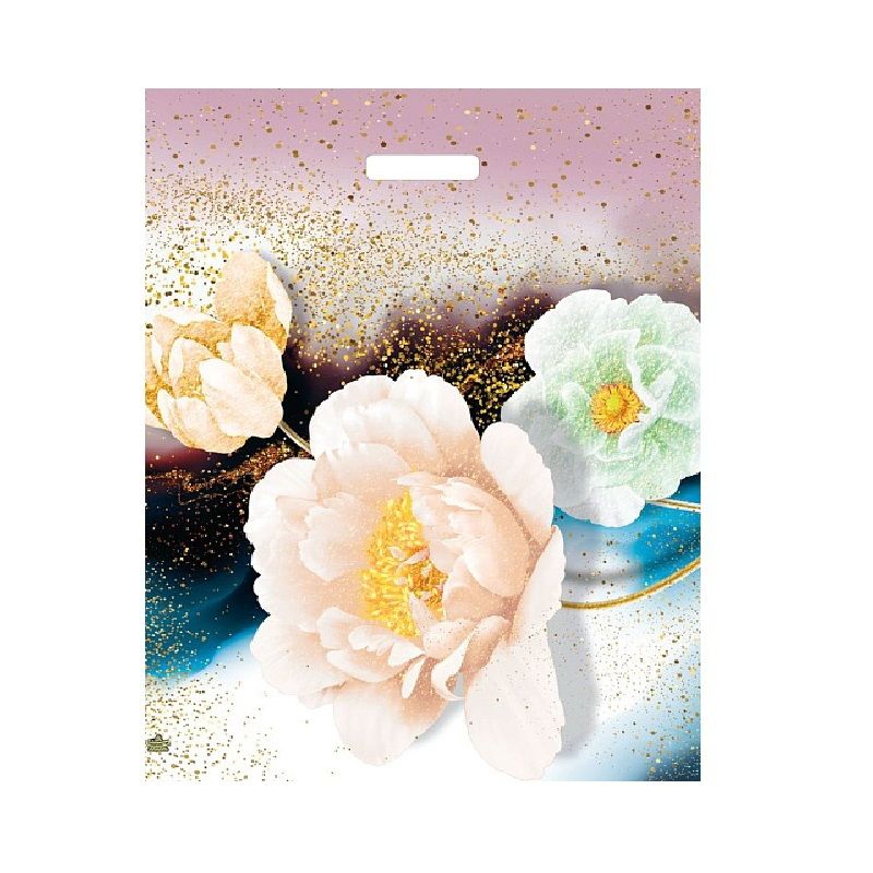 Пакет (вырубная руч.) 600*500мм. Цветочный БИГ 242815 Т-П