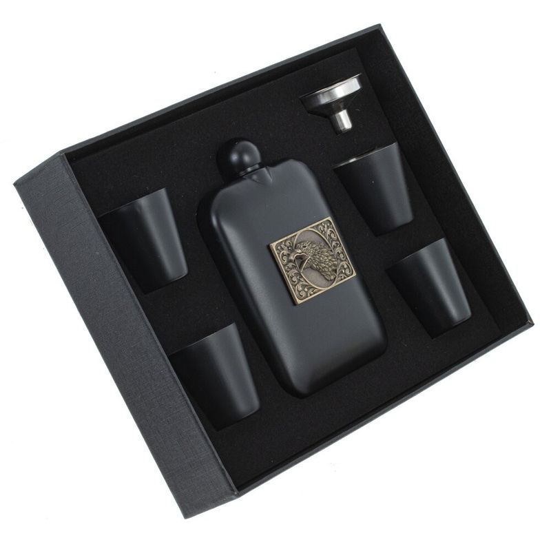 Подарочный набор 800064 (6пр: фляжка 180мл, 4 стопки ,воронка) (Р)