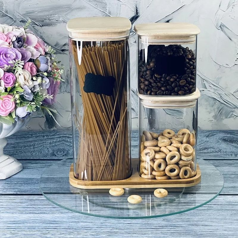 Набор банок д/сып.прод. 160-246 (3шт.) на подставке