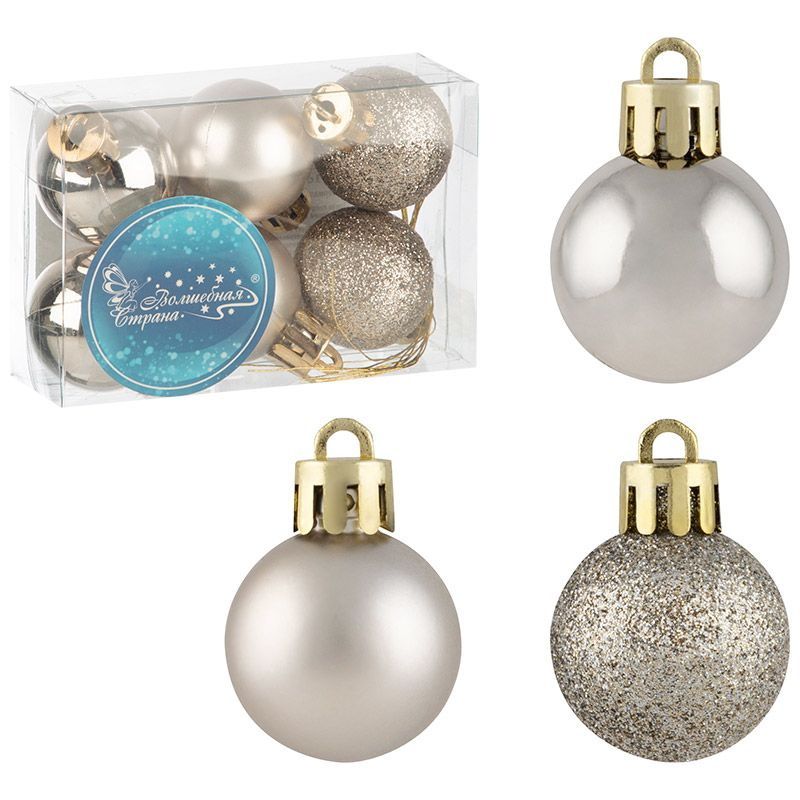 Шары SYQA-0123120-08 (набор 6шт.) d3см. 106301 Скр.