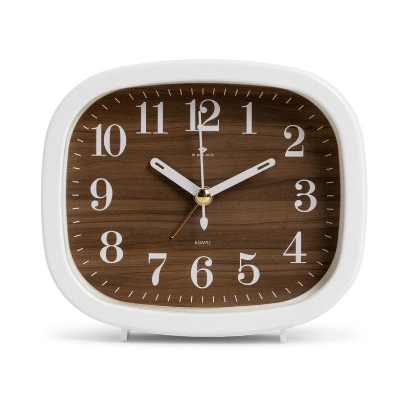 Часы-будильник В5-007 "Рубин" белый "Дерево"