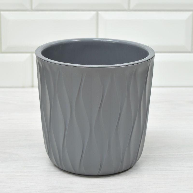 Горшок д/цв. "Desert" 2,3л. ПБ86405 с дренажной вставкой (серый)
