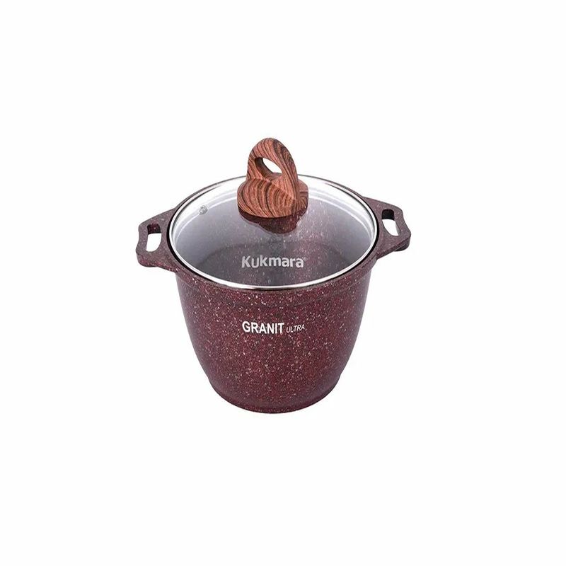 Кастрюля Кукмор  2л. "Granit ultra" кга22а (red. а/пр. ст/крышка)