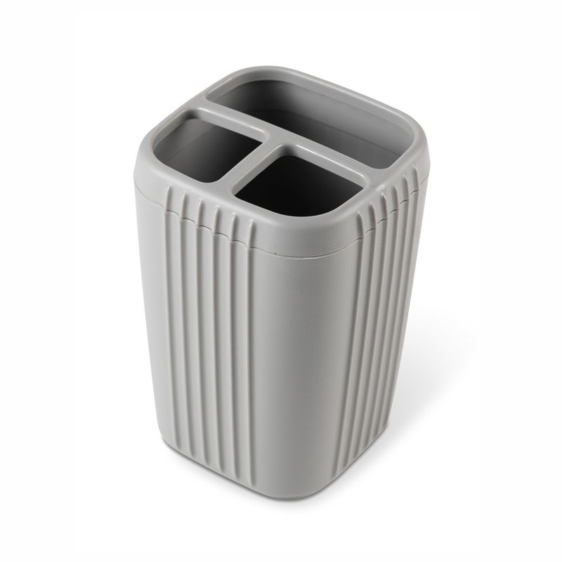 Подставка д/зуб.щеток "Лайн" С567ПСЕР с разделителем 0,5л. (пыльно-серая) Мар.