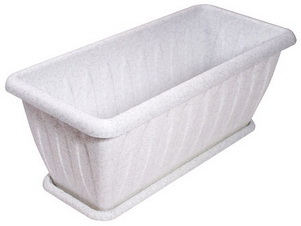 Ящик балконный "Фелиция" 40см. с подд. (мрамор) С185М Мар.