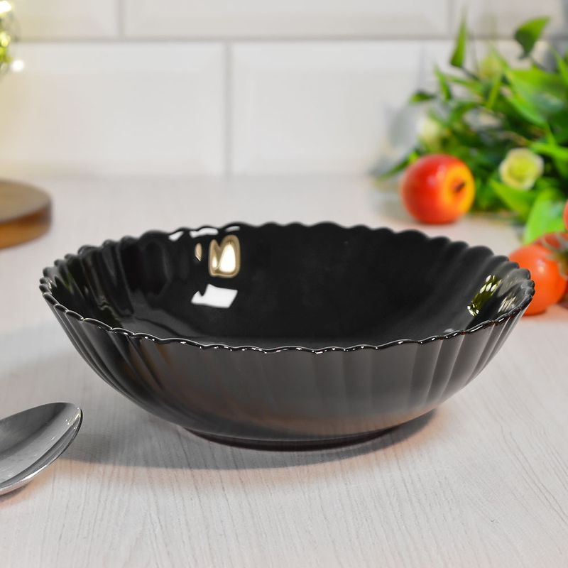 Миска суповая HLSLW70 d=18см, Black волна