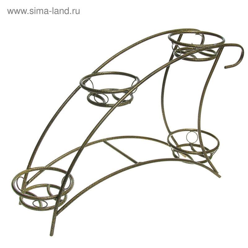 Цветочница напольная "Дуга" на 4 горшка (бронзов.антик) (ХТ8070) Тверь