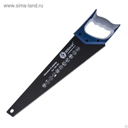 Ножовка 500/3,5 246-166 по дереву, КОБАЛЬТ, тефл.покр. 3D-заточка