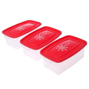 Компл. контейнеров д/замораж. продуктов "Морозко" 1,0л. (3шт.) прям. ПБ57036