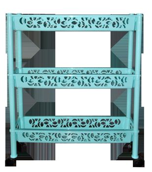 Этажерка 3секц. "Keeplex Light" ПЦ2830 прямоуг. длинная (58*18*69см.)