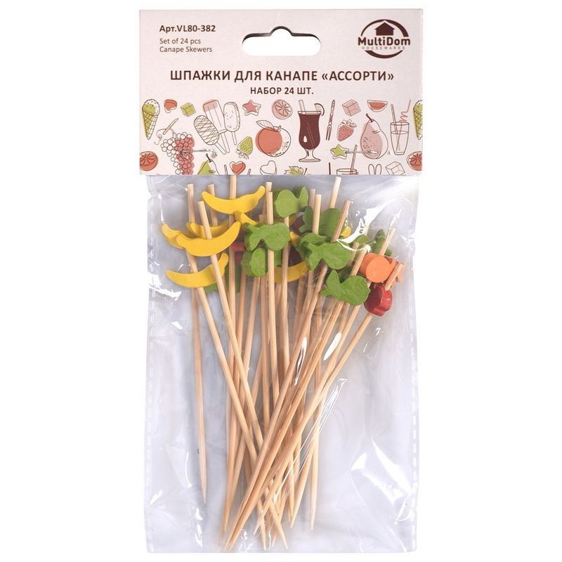 Шпажки д/канапе "Ассорти" VL80-382 (24шт.) Мд