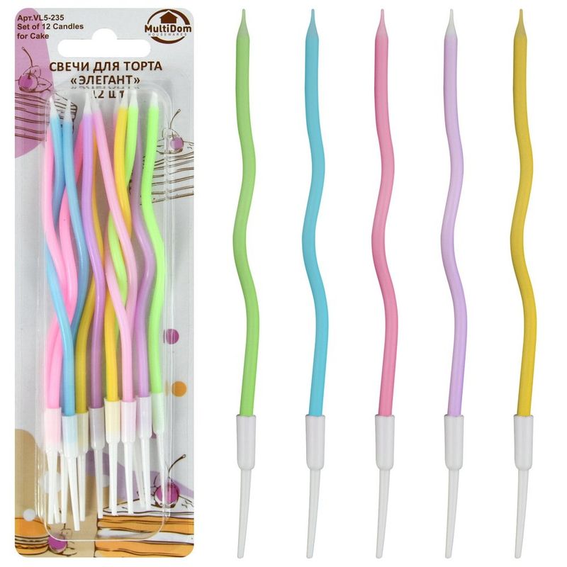 Свечи д/торта VL5-235 "Элегант" (12шт.) МД