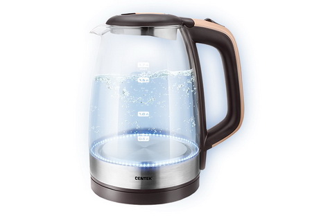 Чайник эл. CENTEK CT-0065 (1,7л. 2,2кВт. стекло диск) Чайник эл. CENTEK CT-0065 (1,7л. 2,2кВт. стекло диск)