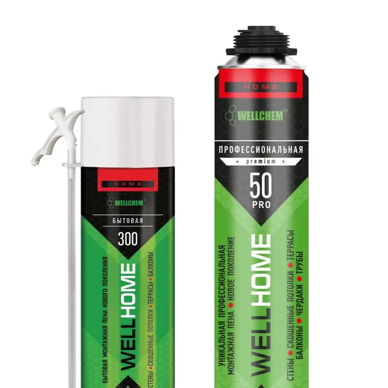 Пена монтаж. "WELLHOME 300"  0,65л. 619 всесезон.
