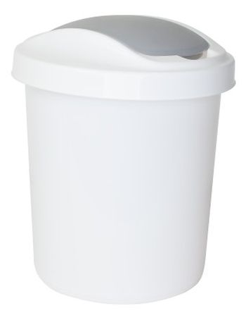 Контейнер д/мусора 12л. "Ориджинал" ПЦ4044Б (Белый)