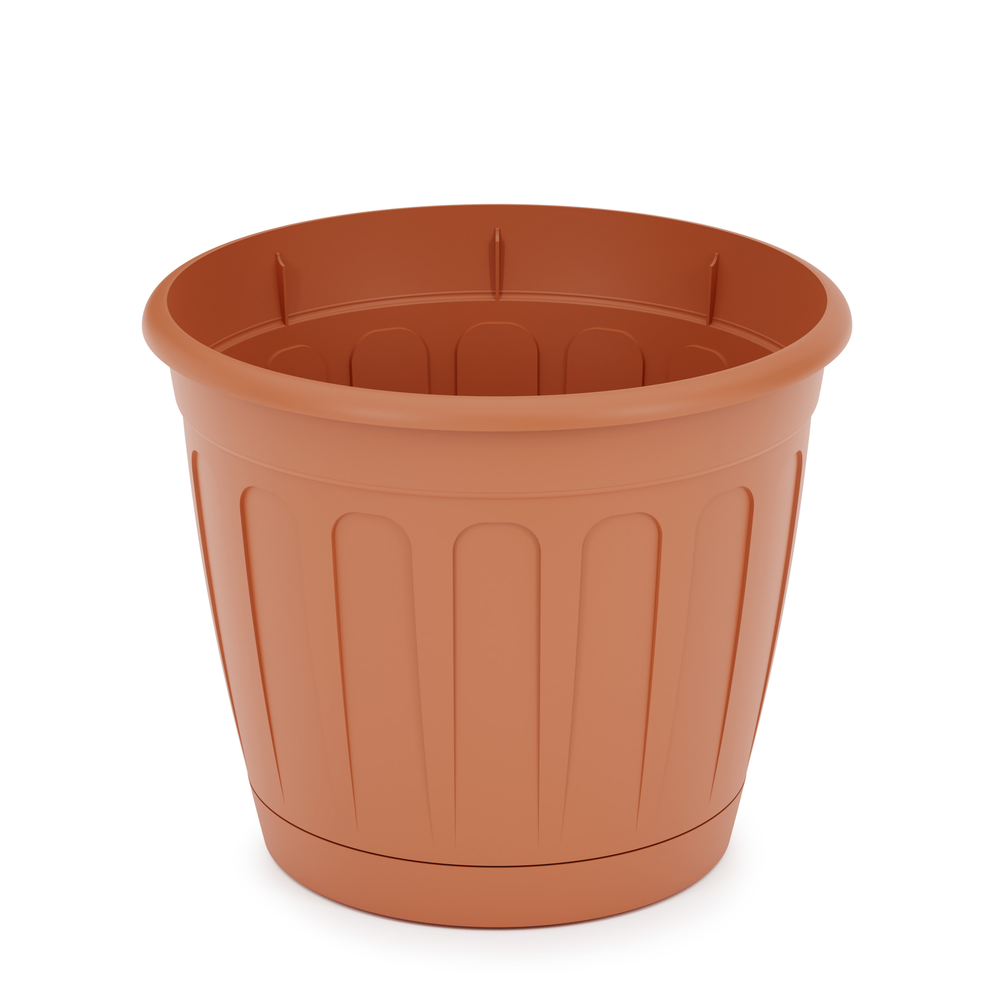 Горшок д/цв. "Дионис" 3,6л. с подд. М8248 (Коричн.)