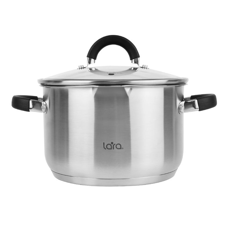 Кастрюля LARA LR02-909 6,5л. Ника (нерж. ст./кр.)
